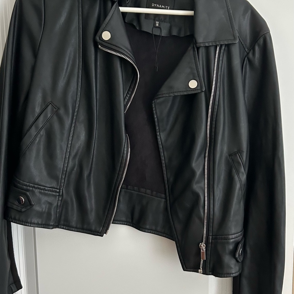 Dynamite Classic Black Leather Jacket